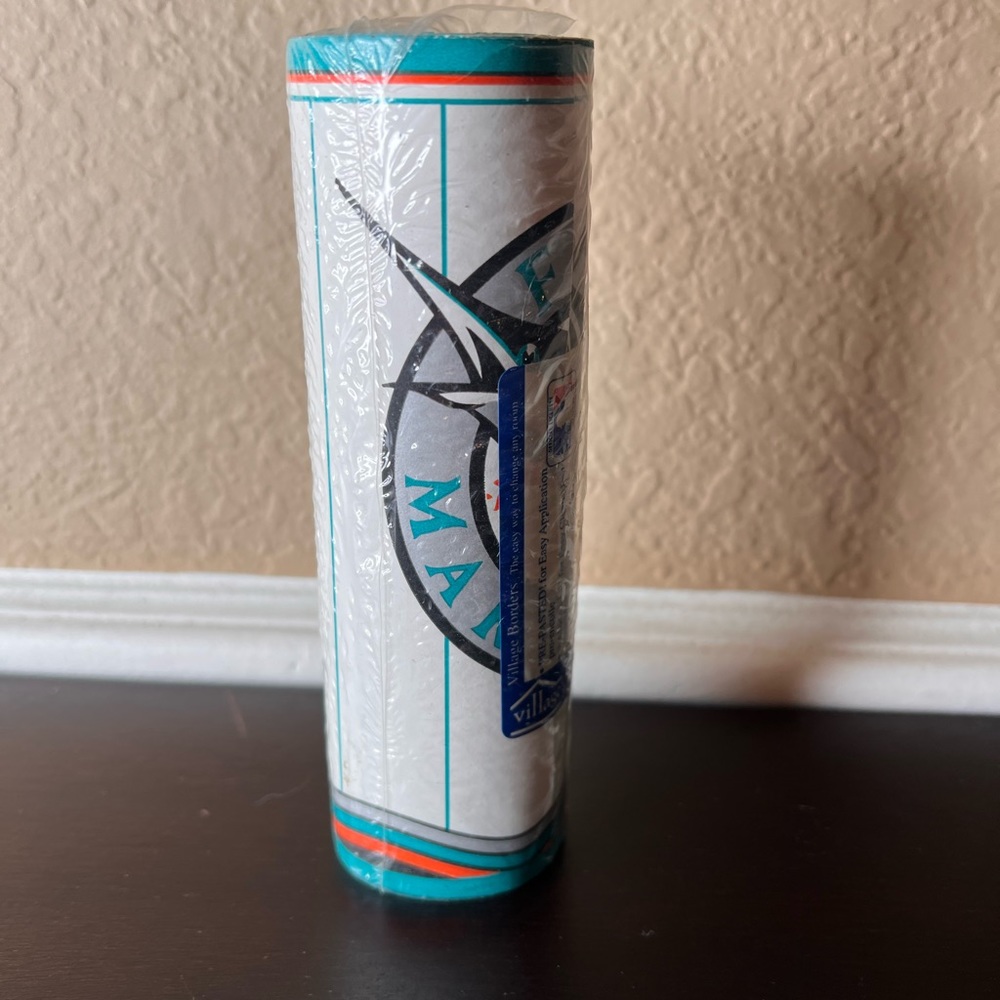 Vintage NOS Florida Marlins Wallpaper Border, Major League Baseball, Boy’s Room